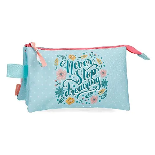 Movom Never Stop Dreaming Estuche Triple Azul 22x12x5 cms Poliéster