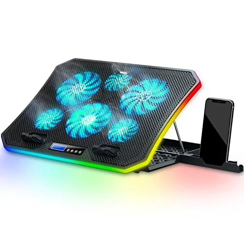 TopMate C12 Base Refrigeradora Portatil Gaming RGB para Escritorio y Regazo