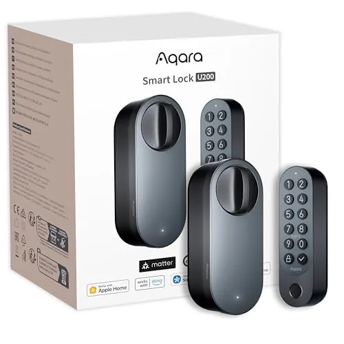 Aqara Cerradura Inteligente U200 con Lector de Huella Digital, Negro