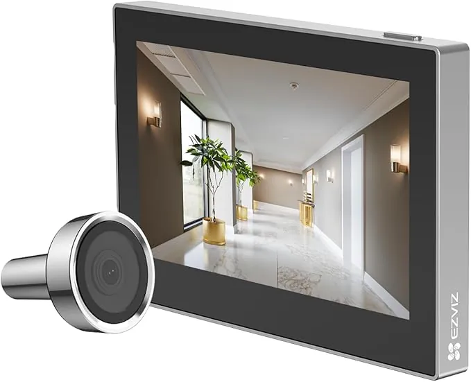 EZVIZ Mirilla Digital de Puerta con Pantalla a Color de 4.3'' Cámara Video Inalámbrico 1080P,Vista en Vivo146°,Batería Recargable 2200mAh,WiFi 2,4GHz,NO Detección de Movimiento,NO Visión Nocturna,CP2