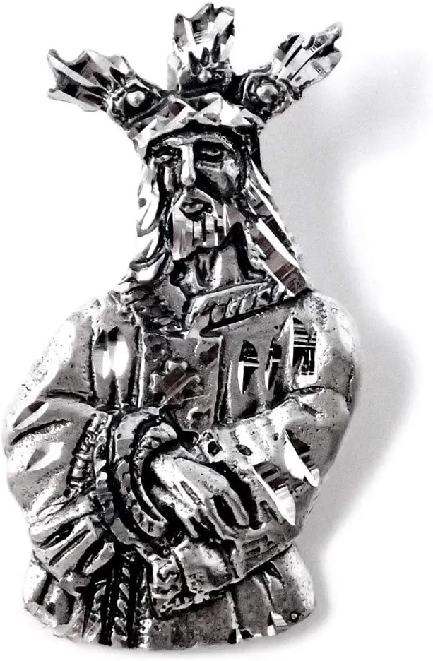 Colgante plata Ley 925m macizo 30mm. imágen Jesús Nazareno Cautivo de Málaga detalles tallados