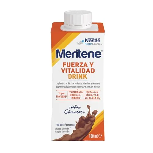 Meritene Fuerza y Vitalidad Drink Sabor Chocolate | 6 Unidades x 180ml