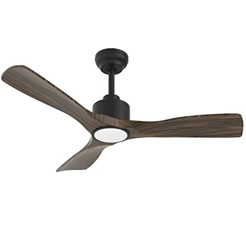 OFANTOP 132cm Ventilador de Techo Marrón Oscuro con Luz y Mando a Distancia