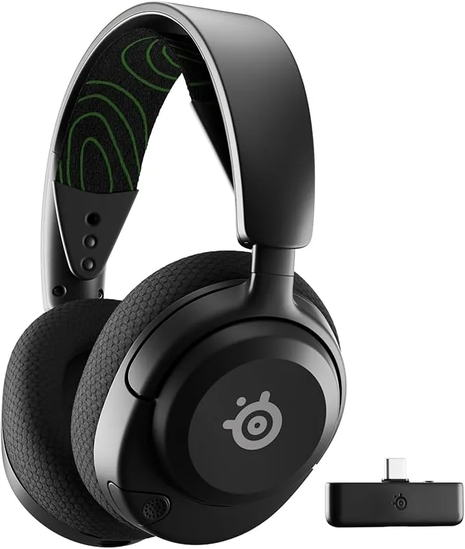 SteelSeries Arctis Nova 5X Cascos Xbox Inalámbricos - Xbox, PC, Switch 2, móvil - Controladores magnéticos de neodimio - Más de 100 preajustes - Batería de 60 horas - 2,4 GHz o BT - Micro Gen2.X