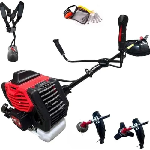 Synergy Desbrozadora Gasolina 65cc 4,9CV 2 en 1 – Motor 2T – 1 Cabezal Automático Reforzado, 1 Disco 3 Puntas y Arnés
