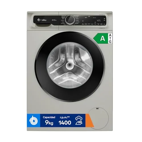 Balay, Lavadora, 9kg, Programa Plancha, Programa Rápido, inox, 3TS495XS
