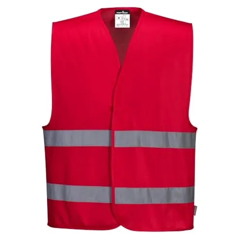 Portwest F474 Chaleco Iona Cierre Autoadherente Cinta Reflectante Poliéster