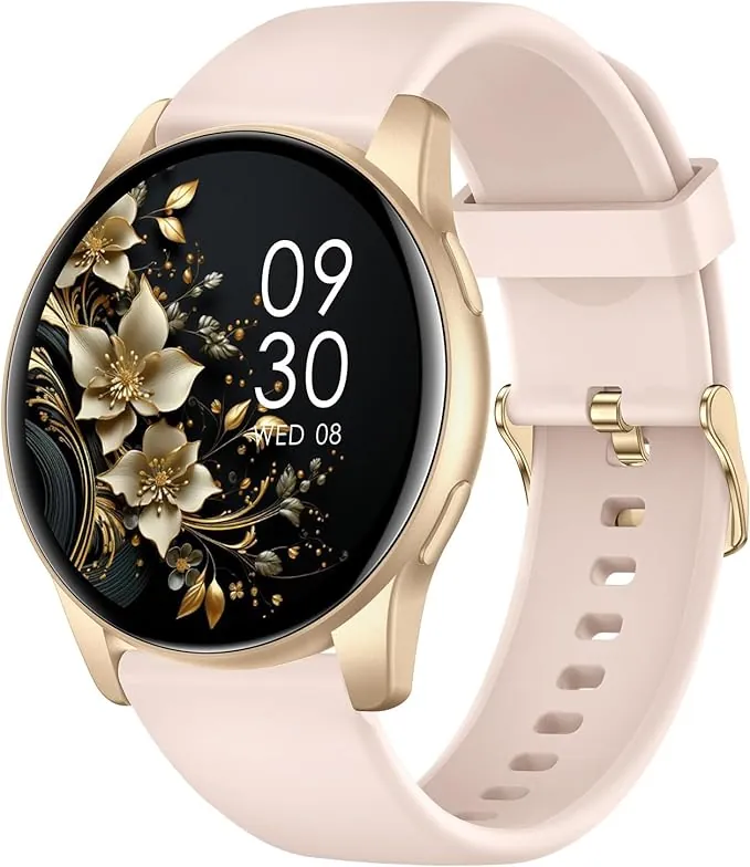 AcclaFit Reloj Inteligente Hombre Mujer con Llamadas Bluetooth, Smartwatch Esfera Redonda 1,38" con 147+ Modos Deportivos, Pulsómetro, Monitor de Sueño, IP68 Impermeable, Compatible con Android iOS