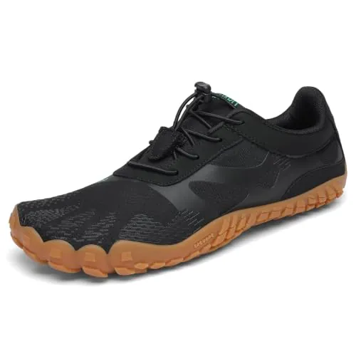 SAGUARO Hombre Mujer Minimalistas Zapatillas de Trail Running Ligeras y Respirable Zapatos Descalzos Gym Playa Calzado de Deportes Acuaticos para Correr Senderismo, Tinta Negra 42 EU