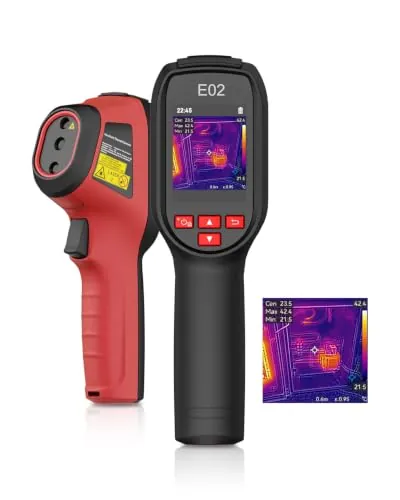 Camara Termica HIKMICRO E02 con Cámara Visual, 96x96 IR | Cámara dual, puntero láser, SuperIR 240x240, imagen por fusión, 8h de duración, 4GB, video