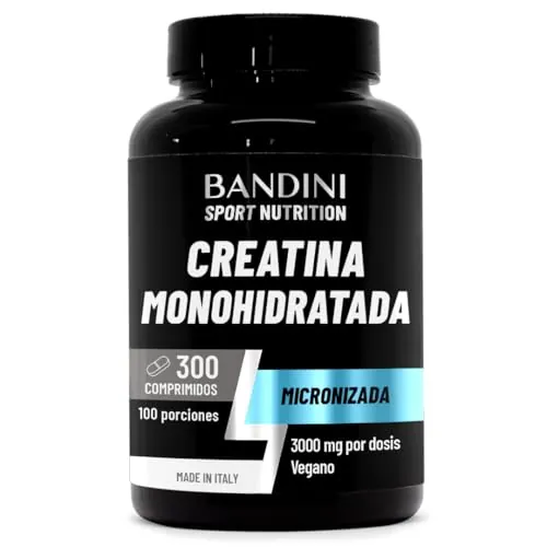 Bandini® Creatina Monohidratada 500 Comprimidos - 3.000mg - Suplemento Vegano Sin Sabor Para +5 Meses de Suministro - Incrementa Resistencia, Potencia los Efectos de los Entrenamientos y del Deporte