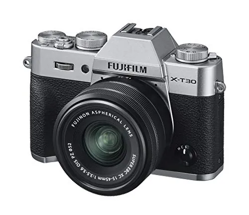 Fujifilm X-T30, Kit cámara Digital sin Espejo con Objetivo Intercambiable XC15-45/3.5-5.6, Color Plata