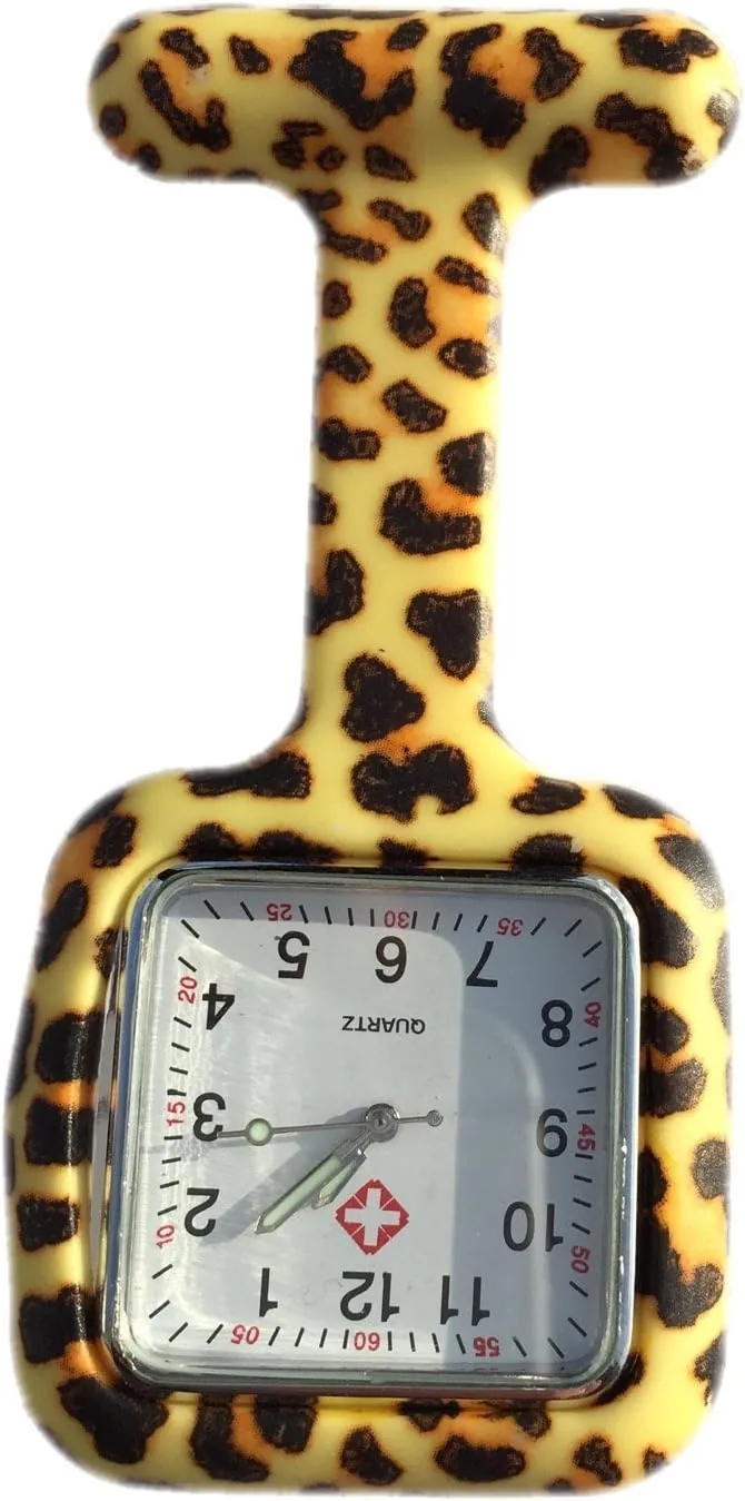 Boolavard Reloj de Bolsillo de Silicona con Broche y Pila para enfermería