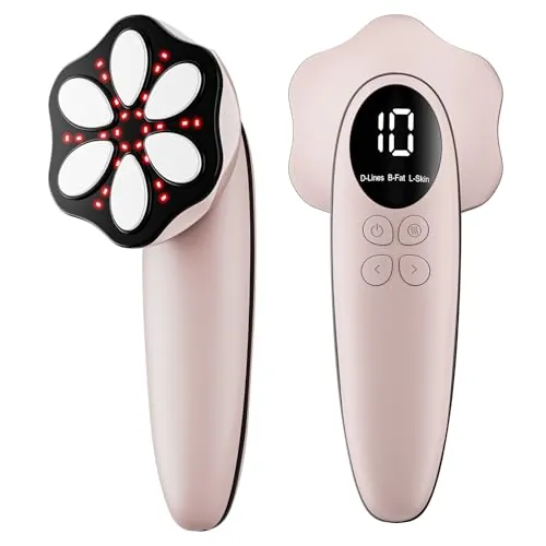 Masajeador Anticelulitico Reductor, Celulitis Masajeador Electrico Profesional para Masaje de Cintura, Abdomen, Glúteos, Brazos, Piernas y Espalda (Oro Rosa)