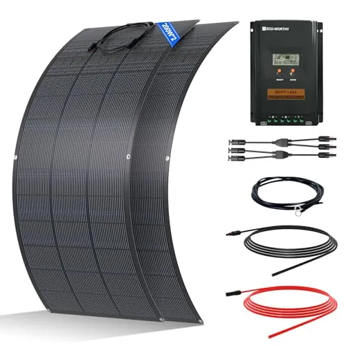 ECO-WORTHY Kit Panel solar flexible 400W para autocaravanas y caravanas