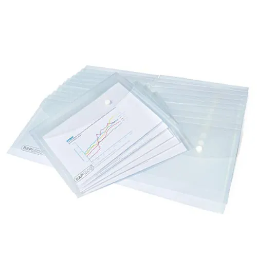 Rapesco 1500 ECO Carpeta Sobre Portafolios con Broche, A5, 25 Unidades