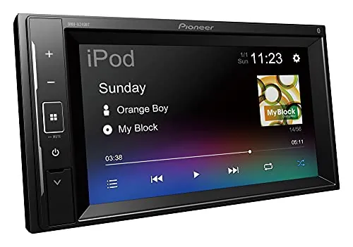 Pioneer DMH-A240BT - Reproductor Multimedia con Pantalla táctil de 6,2 Pulgadas, con fácil conectividad Smartphones con USB, Compatible con Smartphone Mirroring, Bluetooth®, EQ de 13 Bandas