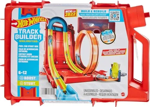 Hot Wheels Unlimited Fuel Can Stunt Box Playset y Coche