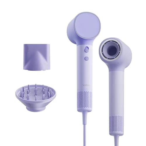 Laifen Neo Secador, 200M Iones Negativos, 2 Boquillas Magnéticas, Violeta