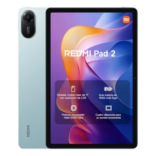 XIAOMI REDMI Pad 2 4+256GB Tablet de 11" 2.5K Verde Batería de 9000 mAh