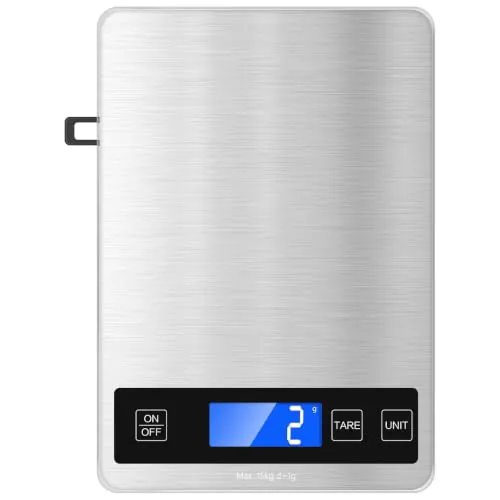 Balanza de Cocina Electrónica Drcowu 15kg con Tiempo de Apagado Ajustable