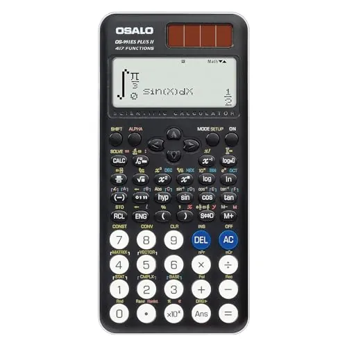 OSALO Calculadora científica OS-991ES Plus II, 417 Funciones, Negro