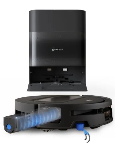 ECOVACS T90 MAX Pro Robot Aspirador y Fregasuelos, Negro, Mejora T50