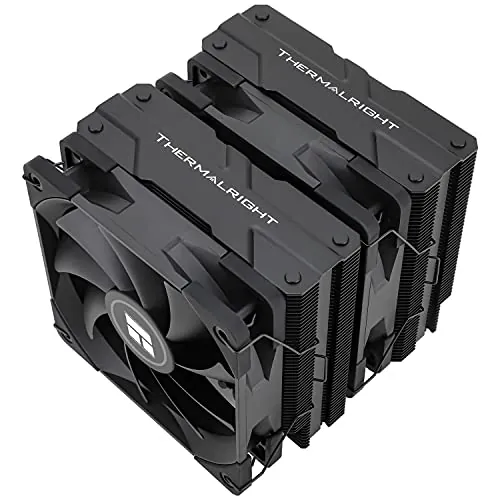 Thermalright Peerless Assassin 120 Black CPU Air Cooler, 6 Heat Pipes, Dual 120mm TL-C12B PWM Fan, Aluminio Heatsink Cover, AGHP Technology, para AMD AM4 AM5/Intel LGA 1700/1150/1151/1200/2066/2011