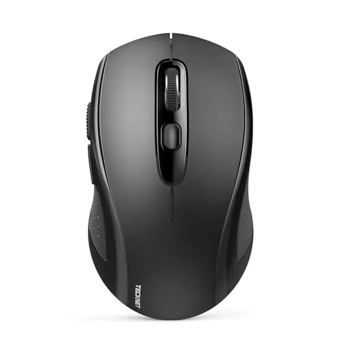 TECKNET Ratón Inalámbrico Bluetooth (BT5.0+2.4G), Ratón Silencioso, 4000DPI