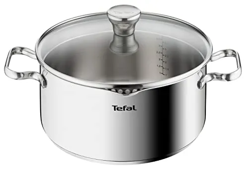 Tefal Duetto - Cacerola 24 cm, Acero inoxidable