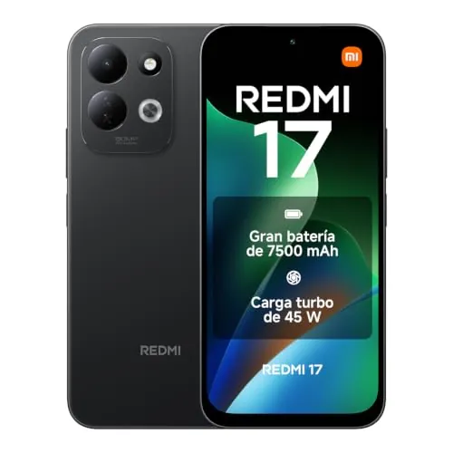 REDMI 17, 4+128GB, Negro, 7500mAh, Carga Turbo 45 W