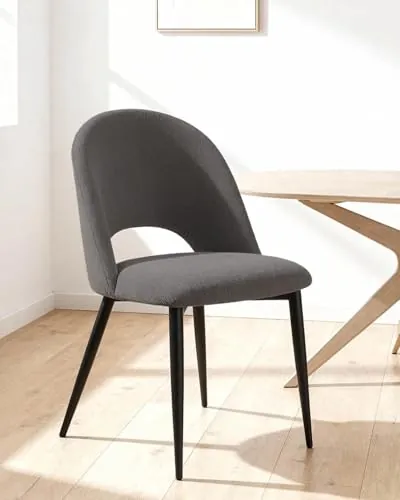 LIVAN HOME - Set de 4 sillas de Comedor tapizadas Hollie