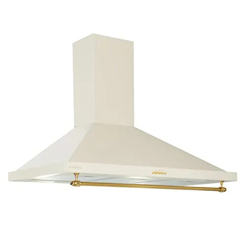Klarstein Campana Extractora Decorativa 90 cm con Luces LED, Extractor Cocina Flujo Aire 591.5m³/h, Campanas Extractoras Acero, Extractores para Cocina con Filtros Anti Grasa con Bajo Consumo