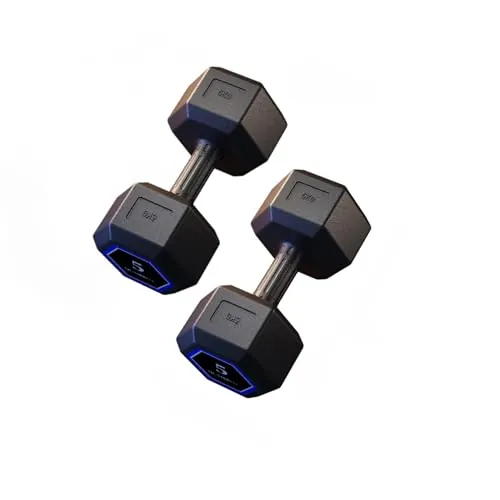 MAGIC SELECT Set de 2 Mancuernas 5Kg PVC Y Hierro de Arena