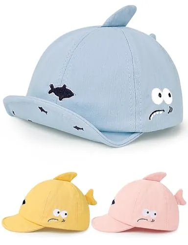 Becellen Gorra de Béisbol para Bebé, Gorro Sol de Algodón Bonita Sombrero de Verano Ajustable para Bebés Niños y Niñas de 3 a 12 Meses