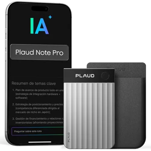 Plaud Note Pro Grabadora de Voz IA Transcripción Resumen Llamadas Reuniones