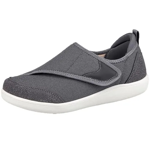 Eagsouni Zapatos Diabéticos Mujer Hombre Extra Anchos Ajustables | Ligeras,antideslizantes,transpirables,ortopédicas,Cómodas,Zapatillas para Caminar,para ancianos,pies sensibles