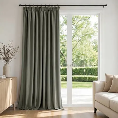 Deconovo Cortina Opaca Térmica para Salón, 1 Pieza, 140x290 cm
