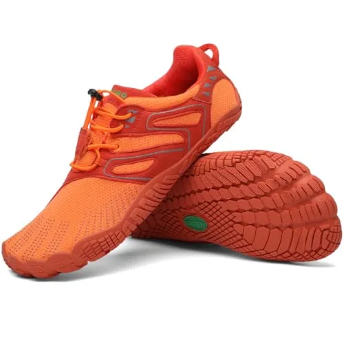 SAGUARO Vitality IV - Zapatos Barefoot Zapatillas Mujer Hombre Minimalistas Zapatillas de Barefoot Calzado para Wide Tox Box Naranja Gigantes,Gr.38