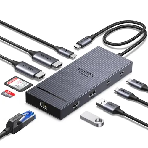 UGREEN Revodok Pro 2102 Hub USB C 10 en 1 Docking Station Pantalla Dual