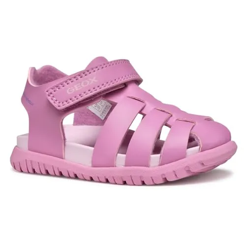 Geox - B SANDAL FUSBETTO GI, Sandalia Bebé - Mädchen, Dk Pink,