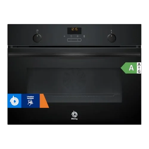 Balay, Horno Compacto, 45 cm de altura, Aqualisis, negro, 3CB5159N3