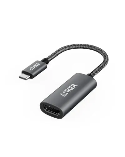 Anker Adaptador USB C a HDMI (4K a 60Hz), Adaptador USB C portátil PowerExpand + de Aluminio, para MacBook Pro, MacBook Air, iPad Pro, Pixelbook, Galaxy y más (Compatible con Thunderbolt 3 Puertos)