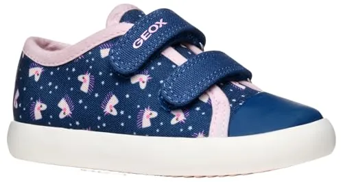 Geox - B GISLI Girl B, Zapatillas Bebé - Mädchen, Avio/Lt Pink,