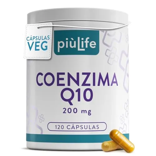 Coenzima Q10 200mg PiùLife, 120 Cápsulas Vegetales, 1 Al Día