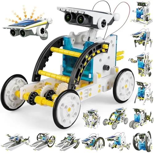 Buoeuik Robot Solar, Stem 13 en 1 Kit Robotica Manualidades Juguetes Niños | Ciencia Experimento Construcciones Juegos Educativos Regalo Cumpleaños Navidad para Niño Niña 6 7 8 9 10 11 12+ Años