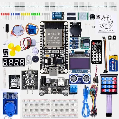 ELEGOO Super Kit de Inicio ESP-32 con Tutorial y Placa de Desarrollo USB-C