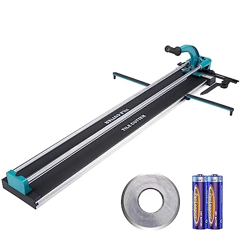 VEVOR Cortador de Azulejos 1200 mm Cortador Manual de Azulejos Muela de Corte de Carburo de Tungsteno Posicionamiento por Infrarrojos Pies Antideslizantes Doble Carril para Profesionales Principiantes