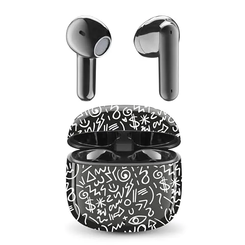 Music Sound Auriculares Bluetooth TWS Showy, Diseño en cápsula, Sin Cables, Funda de Carga, Micrófono, Tiempo de reproducción de hasta 25 Horas de Escucha, Muchos Colores y diseños Disponibles