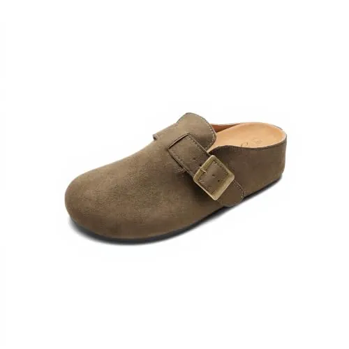 JOMIX Zuecos Mujer Corcho Mulas con Plataforma Cómodas Hebilla Ajustable